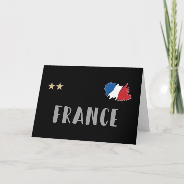France Soccer Football Fan Shirt French Flag Card (Front)