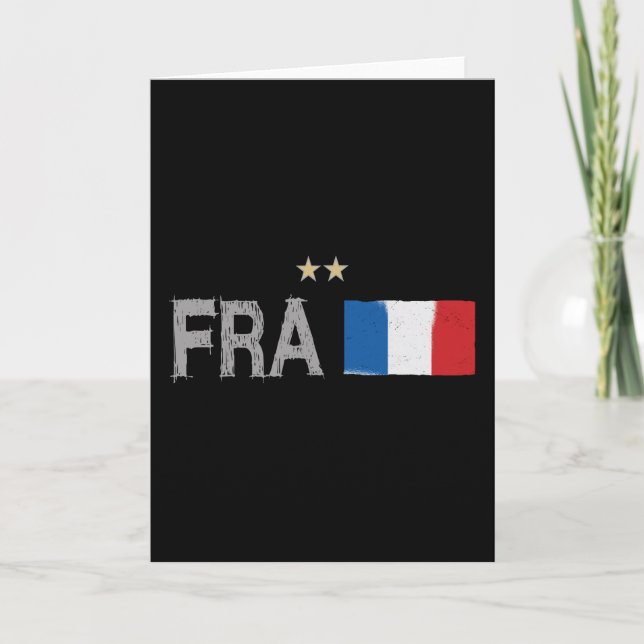 France Soccer Football Fan Shirt French Flag Card (Front)