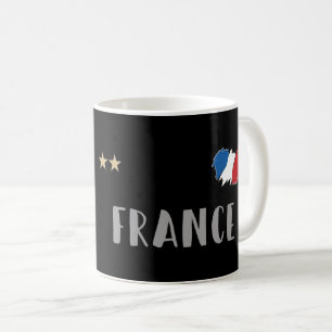 France Soccer Football Fan Shirt French Flag Coffee Mug
