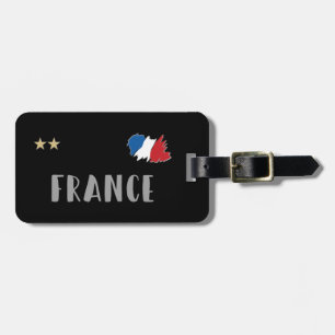 France Soccer Football Fan Shirt French Flag Luggage Tag