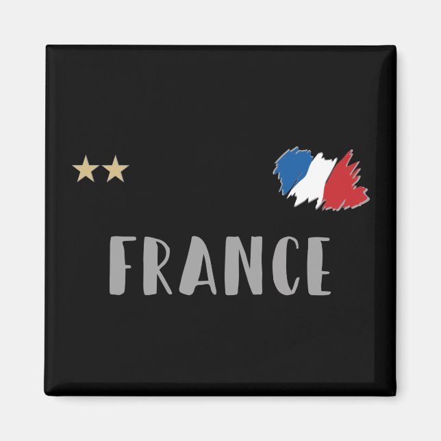 France Soccer Football Fan Shirt French Flag Magnet (Front)