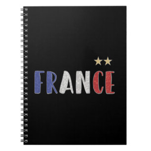 France Soccer Football Fan Shirt French Flag Notebook