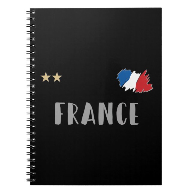 France Soccer Football Fan Shirt French Flag Notebook (Front)