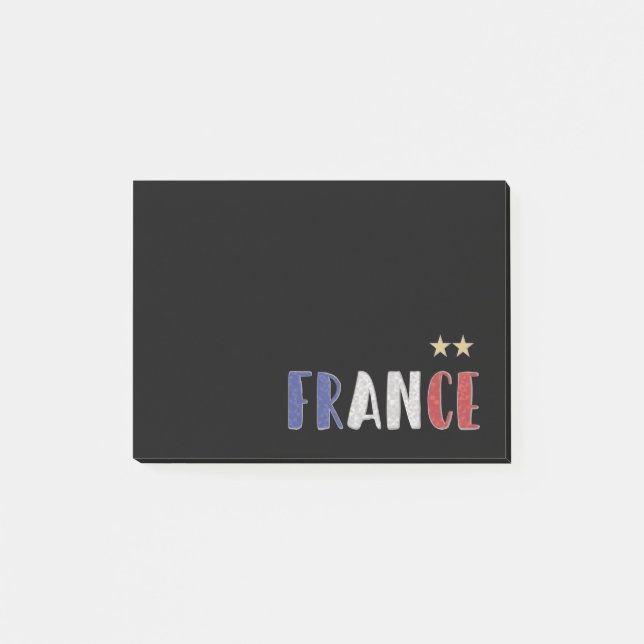 France Soccer Football Fan Shirt French Flag Post-it Notes (Front)