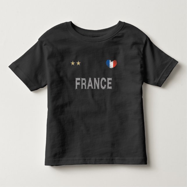 France Soccer Football Fan Shirt Heart (Front)