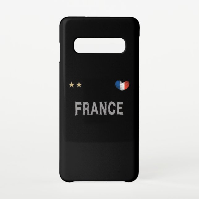 France Soccer Football Fan Shirt Heart Samsung Galaxy Case (Back)