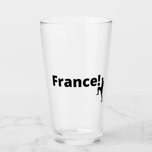 France Soccer Glass (Front)