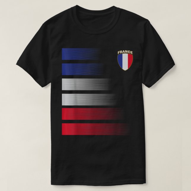 France Soccer Jersey France Football Fan Soccer  T-Shirt (Design Front)