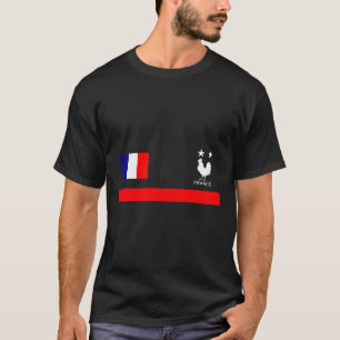 France Soccer Jersey Style French Football Rooster T-Shirt