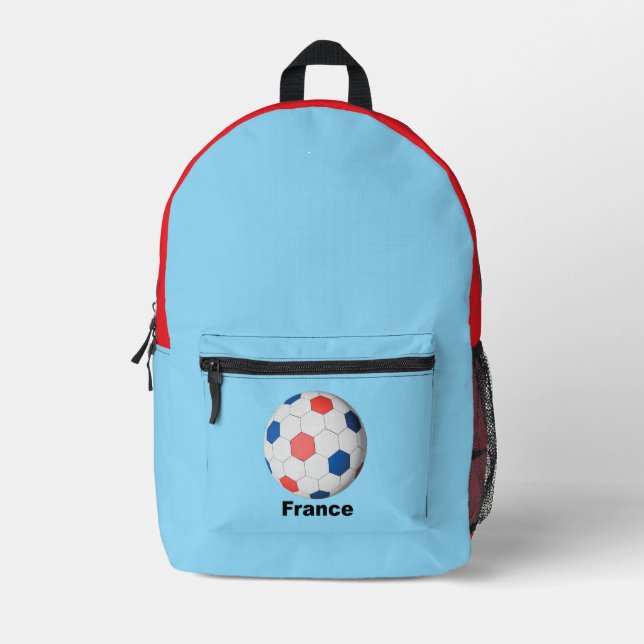 France Soccer Printed Backpack (Front)