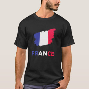 France Soccer Team French Fan Football Map Flag T-Shirt