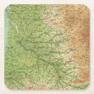 France southwestern section Bordeaux Square Paper Coaster
