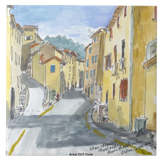 France Streetscape Decorative Tile (Front)