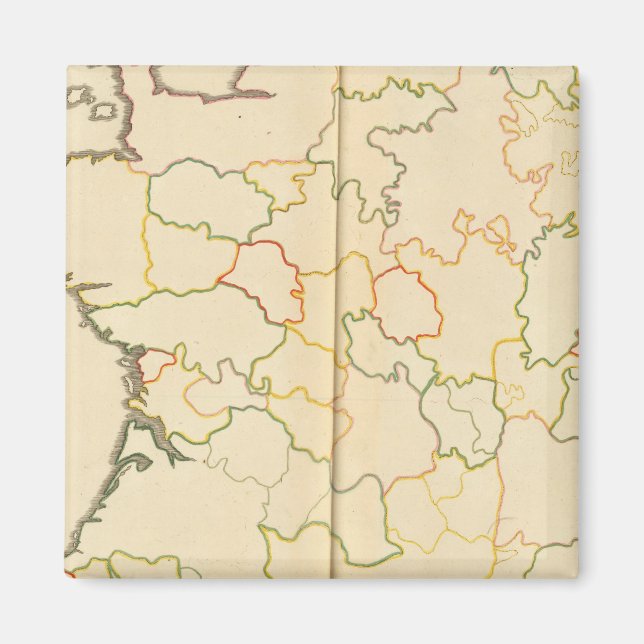 France Subdivisions Outline Magnet (Front)