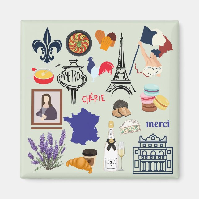 France Symbols Magnet (Front)