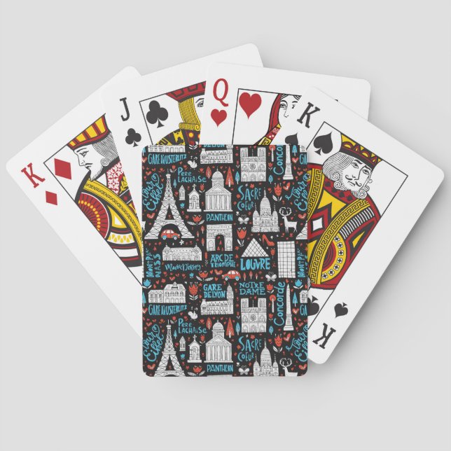 France | Symbols Pattern Playing Cards (Back)