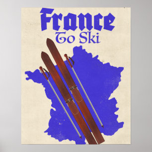 France To Ski Poster