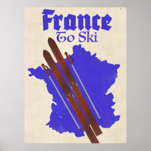 France To Ski Poster