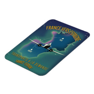 France To Spain vacation poster Magnet