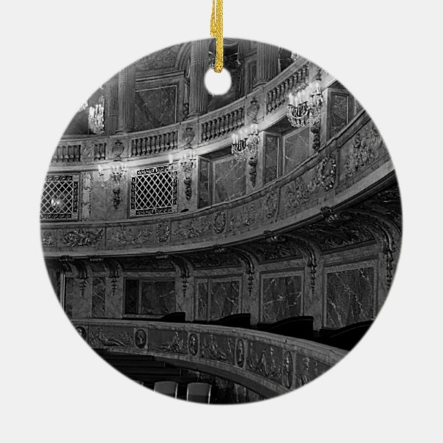 France Versailles palace opera house 1970 Ceramic Tree Decoration (Back)