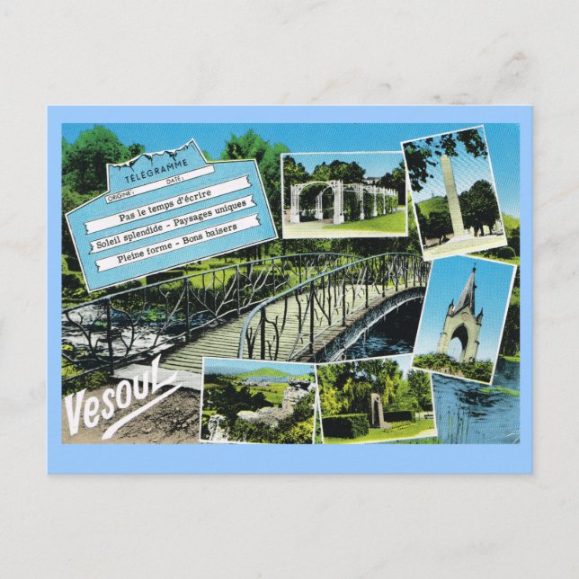 France, Vesoul multiview Postcard (Front)