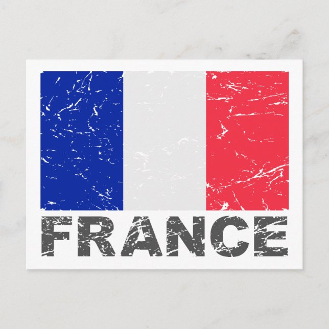 France Vintage Flag Postcard (Front)