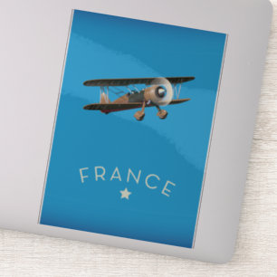 France vintage flight poster