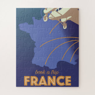 France vintage style travel poster jigsaw puzzle