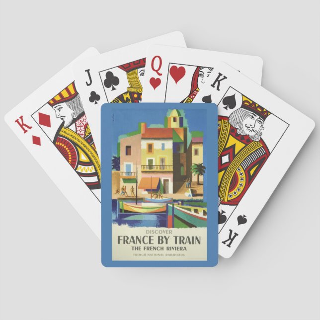 FRANCE Vintage Travel playing cards (Back)