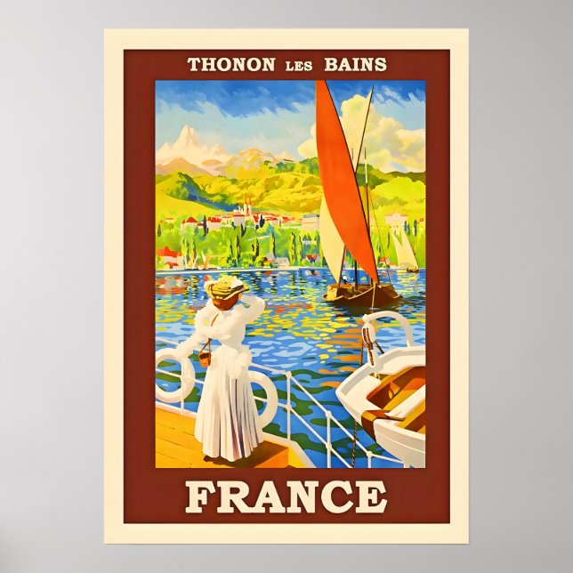 France Vintage Travel Poster (Front)