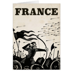 France vintage travel poster. classic mediaeval ca