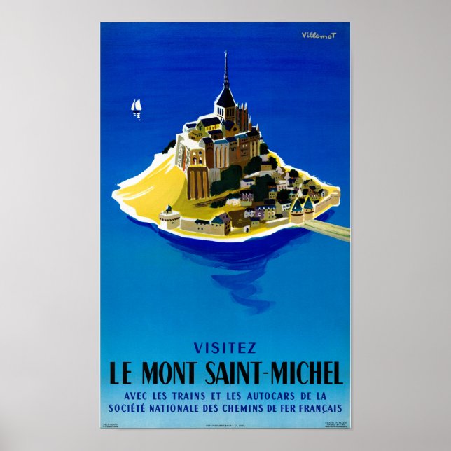 France Vintage Travel Poster Restored (Front)