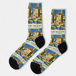 FRANCE Vintage Travel Socks