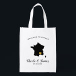 France Wedding Welcome Tote Bag, Gold Heart<br><div class="desc">Fill this welcome bag with favorite goodies for your guests to enjoy when they arrive in Martinique!</div>