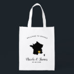 France Wedding Welcome Tote Bag, Gold Heart<br><div class="desc">Fill this welcome bag with favorite goodies for your guests to enjoy when they arrive in Martinique!</div>