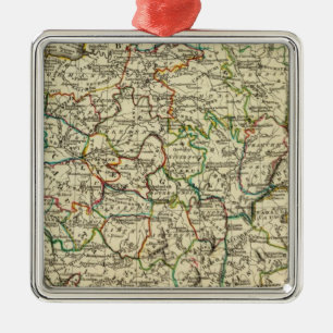 France with boundaries outlined metal tree decoration