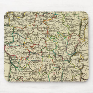 France with boundaries outlined mouse pad