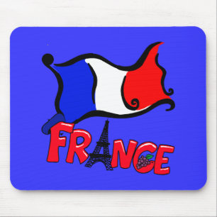 France with Flag Products Mouse Pad
