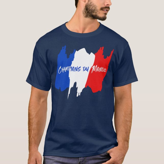 France World Champions Soccer French Victory T-Shirt (Front)