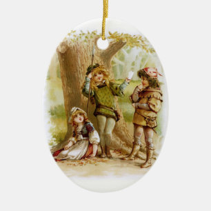 Frances Brundage: Celia, Rosalind, and Orlando Ceramic Tree Decoration