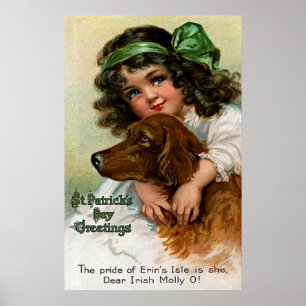 Frances Brundage: Girl with Dog Poster