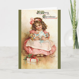 Frances Brundage - Girl with Doll Holiday Card