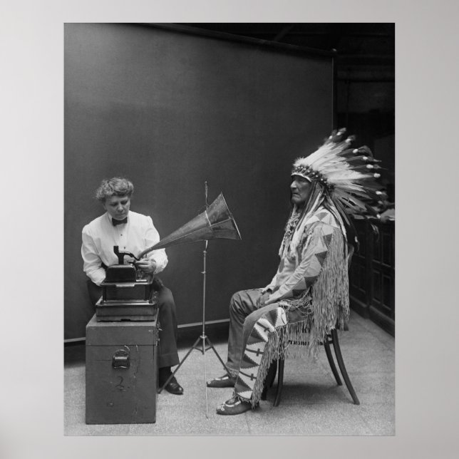Frances Densmore Audio Recording Blackfoot Chief Poster (Front)