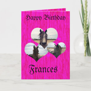 Frances, Happy Birthday Arab Horse Card, Card