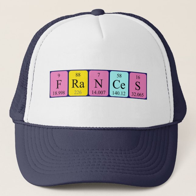 Frances periodic table name hat (Front)