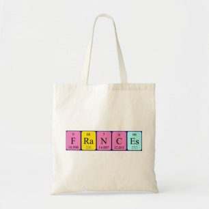 Frances periodic table name tote bag
