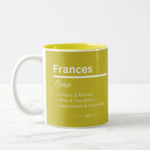 Frances Personalized Girl Name Meaning Coffee Mug