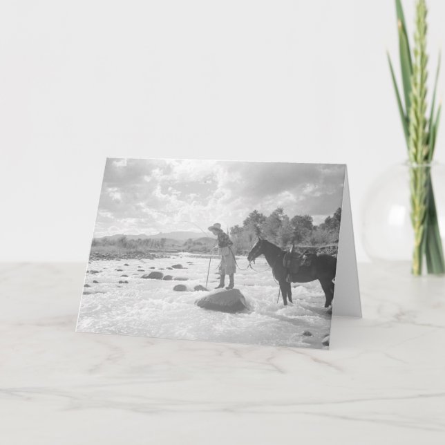 Frances Phelps Belden fly fishing Card (Front)