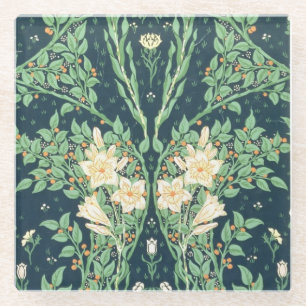 Francesca wallpaper design glass coaster