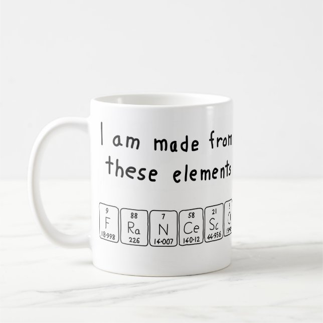 Francesco periodic table name mug (Left)